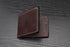 dark brown leather bifold wallet